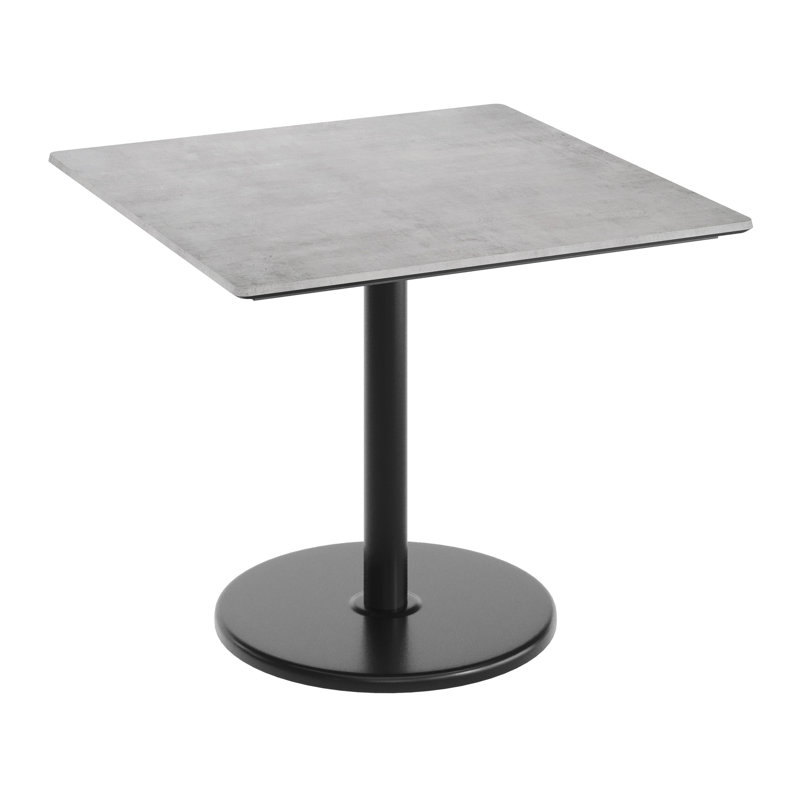 Plateau de table commercial à surface lisse avec base de table ronde, H 29,5 po x L 36 po x l 36 po, Gray