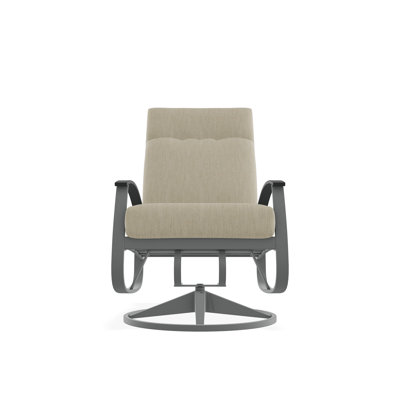 Chaise berçante pivotante à hauteur profonde et coussin Belle Isle