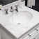 Derby 30" Carrara White Marble Countertop Bath Vanity with Faucet and Mirror