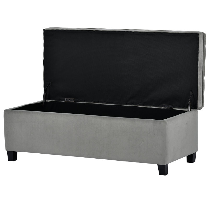 Banc de rangement à couvercle rabattable Droitwich, Gris