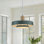Luminaire suspendu scandinave à 1 lumière avec accents en bois 1 lumière