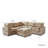 Kessi Upholstered 5-piece Slipcovered Sectional Sofa With Ottoman-386861916