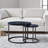 Nesting Round Coffee Tables Set of 2 with Gold Metal Frame – Marble-Pattern MDF Tops, Modern Industrial Accent Tables for Living Room, Bedroom, or Apartment-1023006683