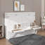 Grand lit escamotable mural avec rangement, armoire-lit pliable avec coiffeuse, miroir central et 2 tiroirs latéraux-817600561