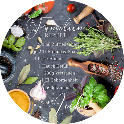 Glasbild Familienrezept
