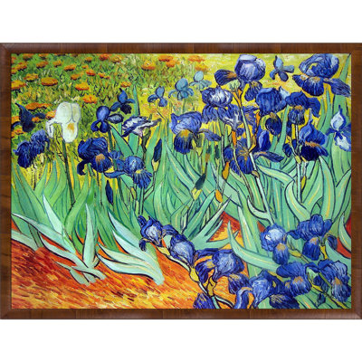 « irises » par vincent van gogh, peinture encadrée