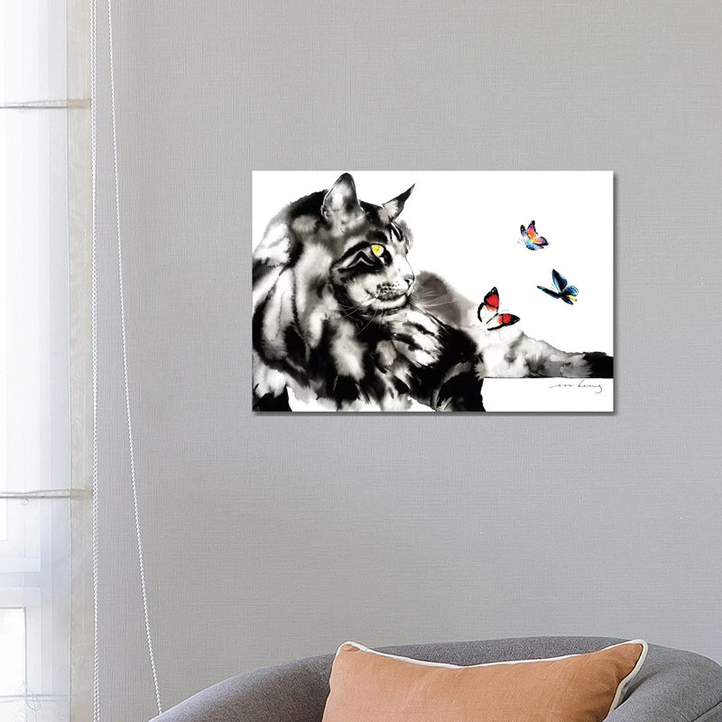Let's Play Cat II by Soo Beng Lim - Wrapped Canvas Gallery-Wrapped Canvas Giclée, 66.04 cm H x 45.72 cm W x 1.91 cm D