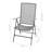Ensemble de 2 chaises d'extérieur inclinables empilables, structure en acier maillé gris foncé