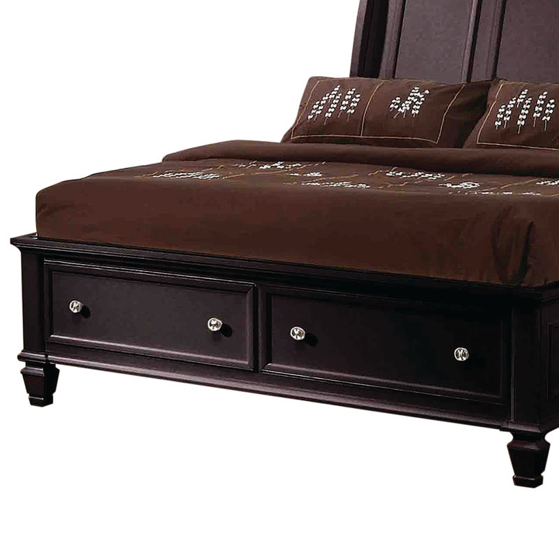 Sleigh Storage Bed, Queen, White