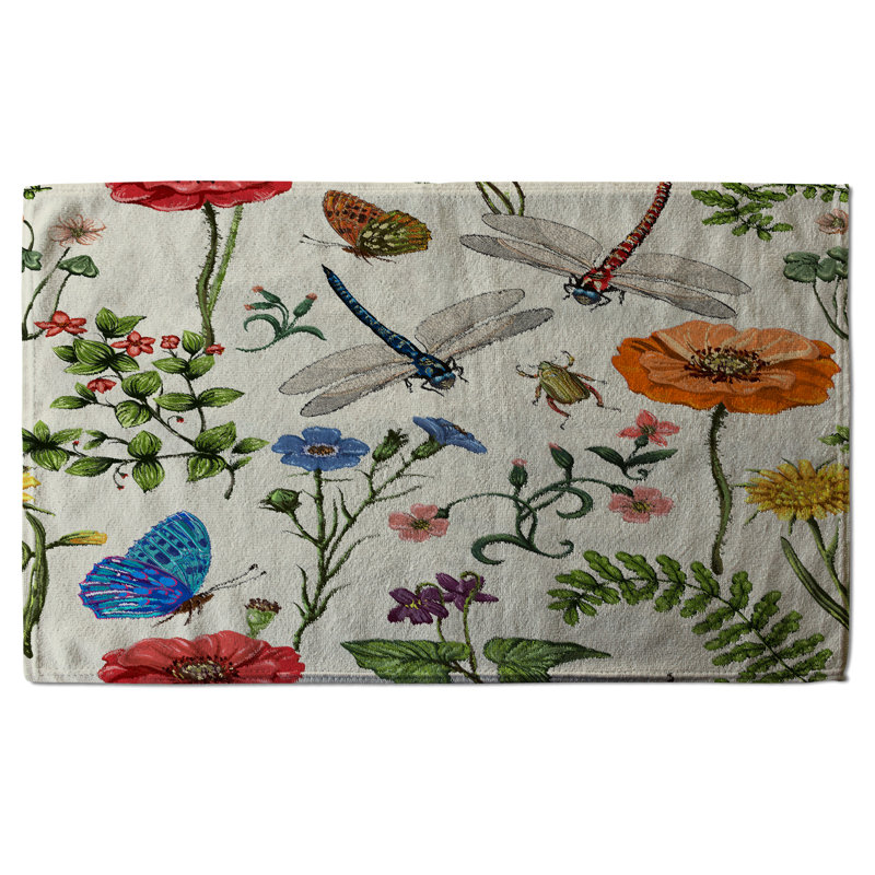 Cotton Floral Waffle Kitchen Towel