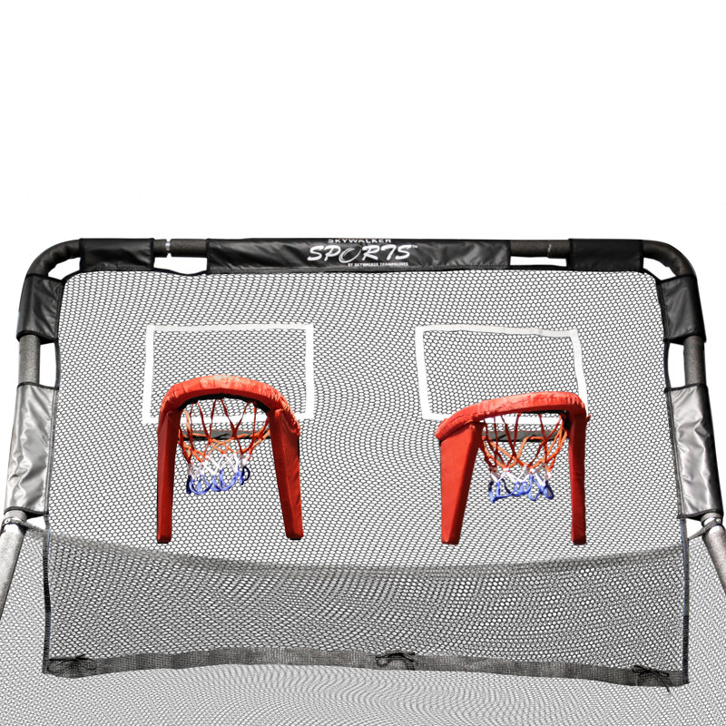 Skywalker Sports Double Basketball Accessory Kit – 12 Ft Round Trampoline