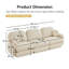 Cloud 105.1" W x 33.4" D x 37.4" H Chenille 3-Seater Modular Sofa