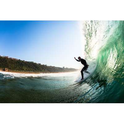" Surfer Riding Ocean "
