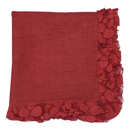 Romantic Volumed Border French Linen Napkin (Set of 4)