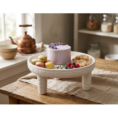 Présentoir à gâteaux artisanal en céramique