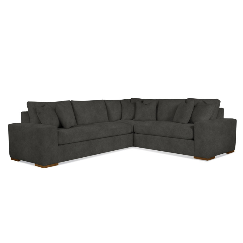 Memphis Sectional, Blue Buffalo Check; 0120-61, Right Hand Facing, Havana