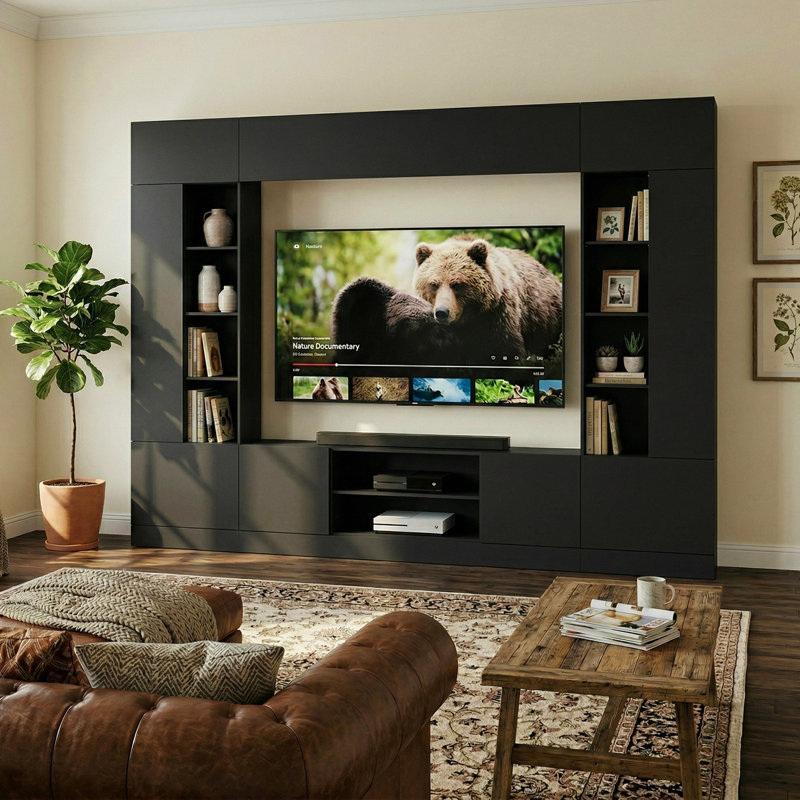 Newlyn Entertainment Center for TVs up to 75", Black