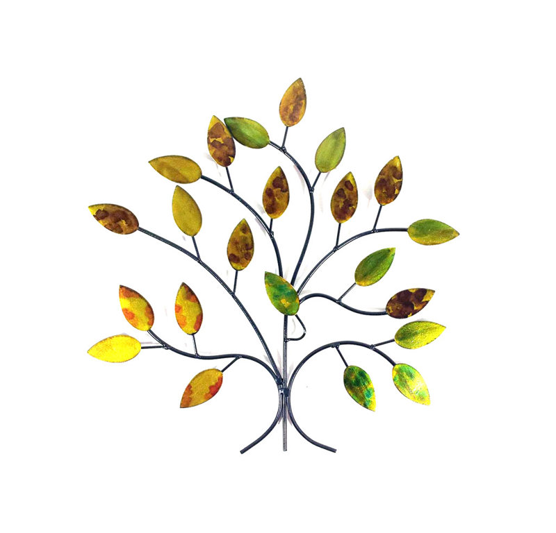 Handmade Trees And Nature Wall Decor on Metal, Calm