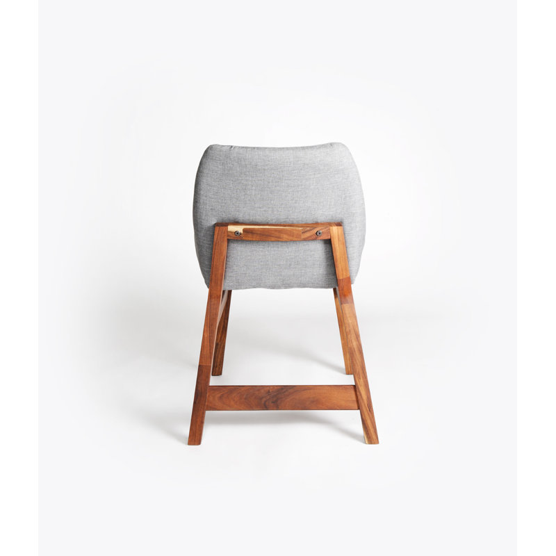 Nina Fabric Side Chair, Steel