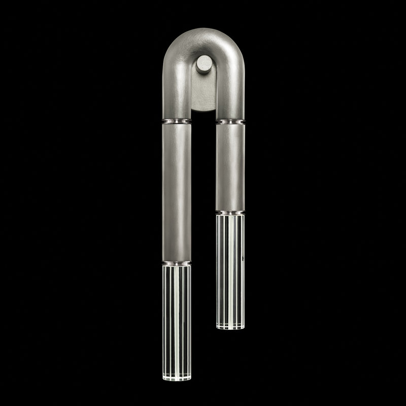Antonia LED Flush Mounted Sconce, Silver Leaf/Nickel