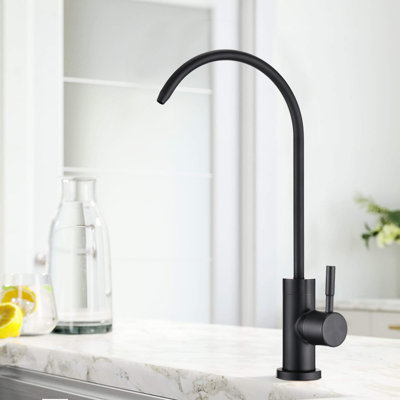 Stainless Steel Kitchen Water Tap - Drinking Faucet, 360 Swivel, No Splash, Rust, Matte Black Decoration, Secondary Pollution Faucet For Sink Steel, Rotatable, Corrosion, Finish