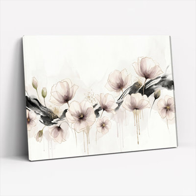 «Gallery Wrap», art mural sur toile pour le salon, la chambre à coucher, le bureau ou le vestibule - décoration murale décorative avec art floral