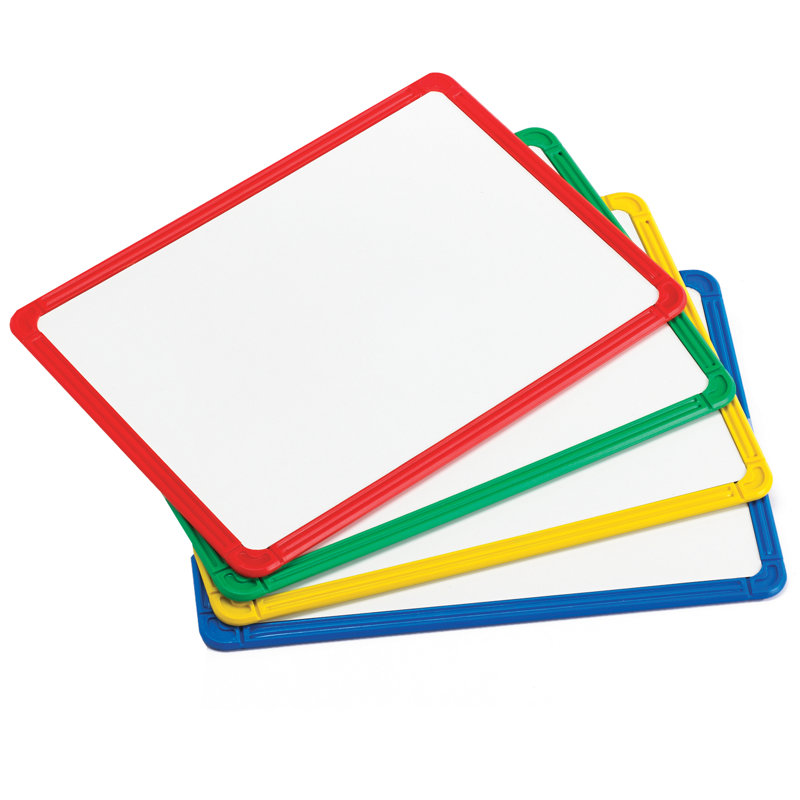 Tableau blanc magnétique en métal avec cadre d'apprentissage en métal, 9,5 po x 13 po