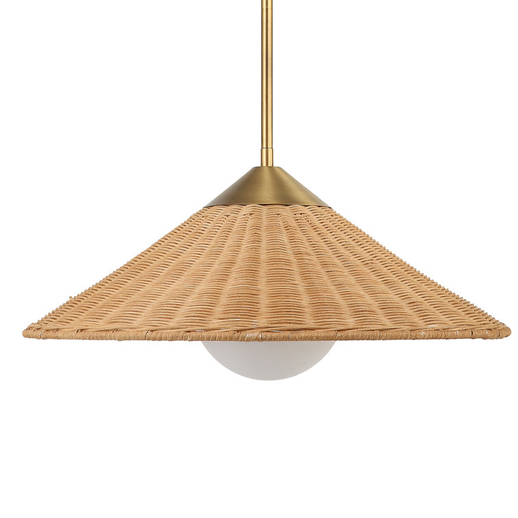 Vonetta 1 - Light Antique Brass Cone Pendant