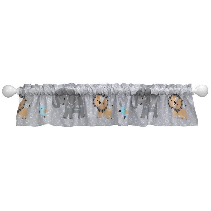 Jupe de fenêtre 54" safari éléphant and lion Jungle Fun