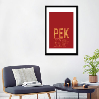 Art textuel sur toile "Pékin"