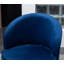 Fauteuil demi-tonneau en velours avec base en métal-239323095