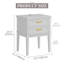 Table de chevet 25,6 po avec prises et lumières intégrées-598682234