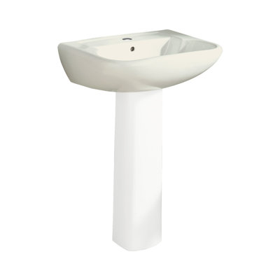 Southhampton Vitreous China U-Shaped Pedestal Bathroom Sink with Overflow
