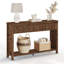 Console à 2 niveaux avec tiroirs Aust 47,36 po Aust, canapé en bois pour le salon, l'entrée, le couloir-509126939