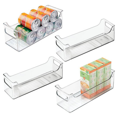 Bac de rangement empilable en plastique iDesign - Bac de rangement avec poignées pour l'organisation de la cuisine - Idéal pour les armoires ou les réfrigérateurs