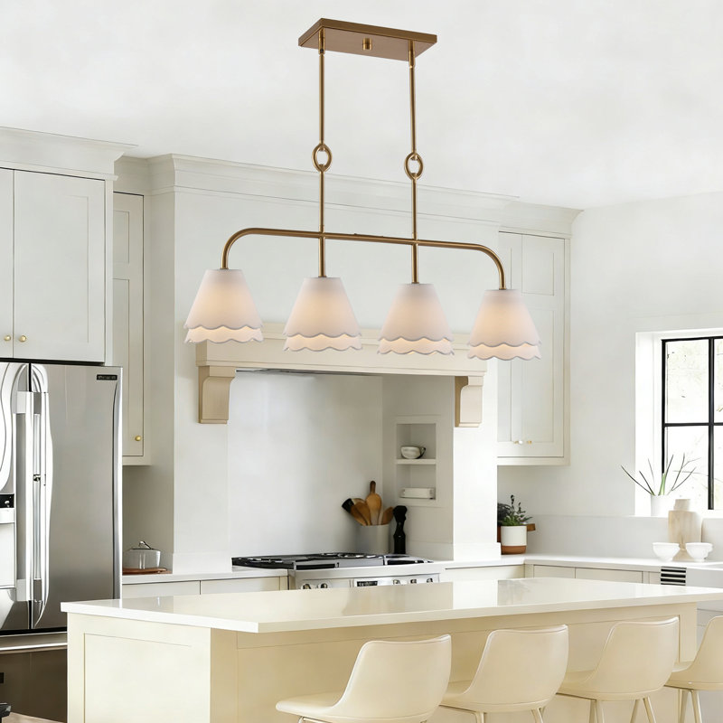 4-Light Linear Chandelier with Adjustable Length
