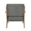 Chaise d'appoint moderne avec dossier capitonné gris foncé 1pc-2005818988
