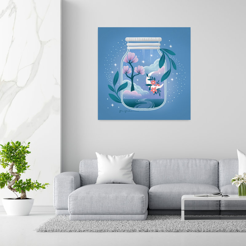 Celestial Dreams II, art contemporain contemporain, paysage abstrait, H 48 po x l 48 po