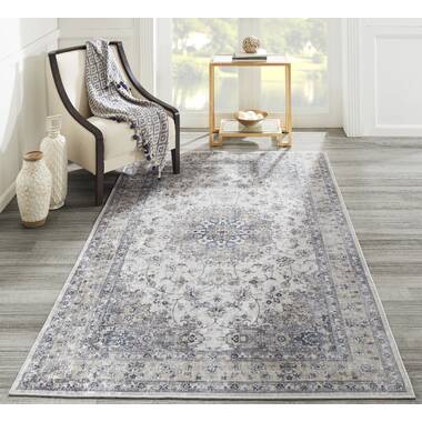 Corrigan Studio Reversible Indoor/Outdoor 100% Recycled Plastic Floor Mat/Rug - Weather, Water, Stain, Fade and UV Resistant - Venice- Gray & White (