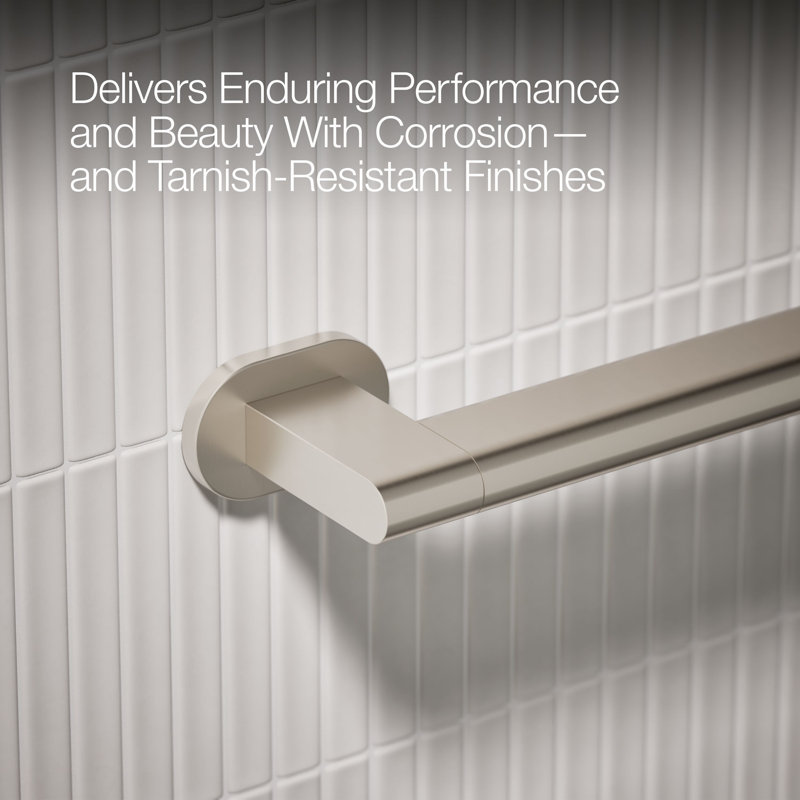 Belay Grab Bar, 1.75" H x 42" L, Brushed Nickel
