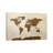﻿World Map Brown by Michael Tompsett - Wrapped Canvas Gallery-Wrapped Canvas Giclée-506774058