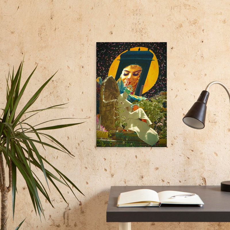 Mystical Night Prayer, Mystical Peaceful Serene Landscape Nature, reproduction d'art murale, 24" H x 16" W