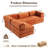 108" L Shaped Couch, Modular Sectional Sofa With Chaise, Cloud Boneless Couch With Deep Seat & Removable Pillow For Living Room, Bedroom, No Assembly Required（Brick Red）-1651751427