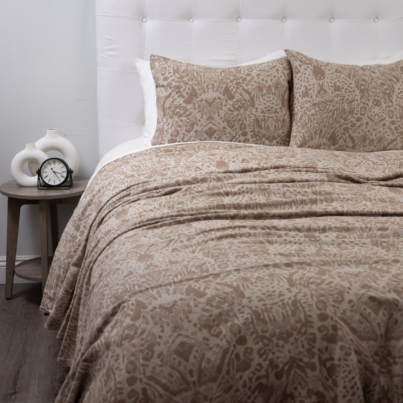 Housse de couette Ramus, champignon, grand, Housse de couette pour grand lit, Brun