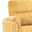 Fauteuil inclinable électrique oscillant avec pivot Bela, bois d'eucalyptus, tissu jaune-130973240