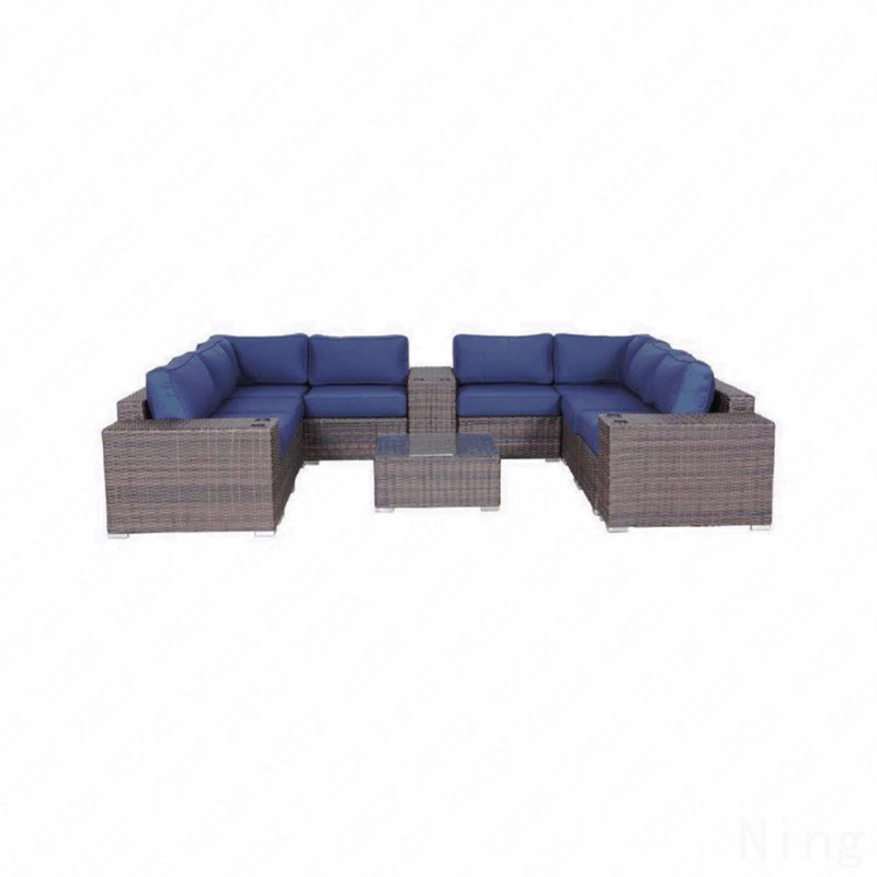 Ensemble de conversation modulaire 12 pièces, avec coussins d'extérieur