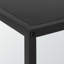 Table d'appoint de coin en L noire avec pieds en métal, H 31,72 po x l 35,7 po x P 35,7 po