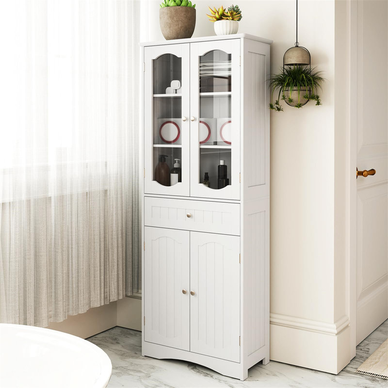 Abdellah Freestanding Bathroom Cabinet, Marble