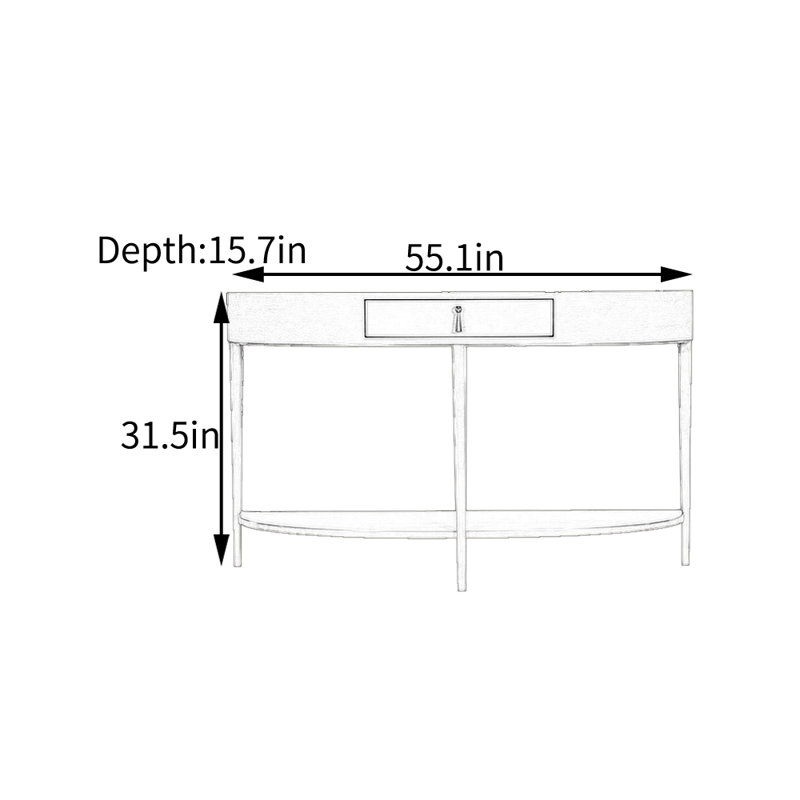 Table de couloir en bois massif