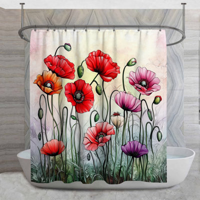 Rideau de douche Poppies Field - Floral